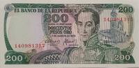Kolumbien 200 Pesos Oro Banknote -