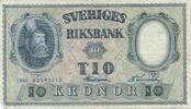 Schweden 10 Kronen Banknote, 1956-1962 Gustav Wasa -