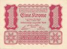 Österreich 1 Krone Banknote, Beispiel Foto -