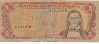 Dominikanische Republik 5 Pesos Oro Banknote -
