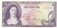 Kolumbien 2 Pesos Oro Banknote -