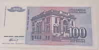 Jugoslawien 100 Dinara P.139 -