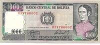 Bolivien 1000 Bolivianos Banknote -