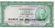 Mosambik 100 Escudos Banknote Geldschein Cem Escudos mocambique -