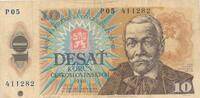 Tschechoslowakei 10 Korun Banknote -