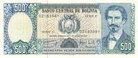 Bolivien 500 Pesos Bolivianos Banknote -