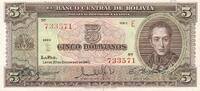 Bolivien 5 Bolivianos Banknote -
