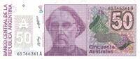 Argentinien 50 Australes Banknote -