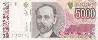 Argentinien 5000 Australes Banknote -