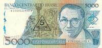 Brasilien 5000 Cruzados Banknote -