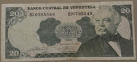Venezuela 20 Bolivares Banknote -