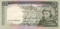 Portugal 20 Escudos Banknote -