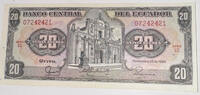 Ecuador 20 Sucres Banknote -