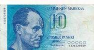Finnland Finland 10 Marka Markkaa Banknote -