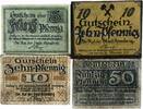Deutschland, Deutsches Reich 5, 2 x 10, 50 Pfennig 4 x Notgeldschein, Der Rat der Stadt Annaberg, Sachsen -