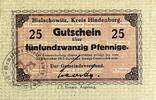 Deutschland, Deutsches Reich 25 Pfennig 1 x Notgeldschein, BIELSCHOWITZ (Oberschlesien) -