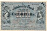 Deutsches Reich Deutschland - Sachsen 100 Mark Länderbanknote Sächsiche Bank Serie VIII -