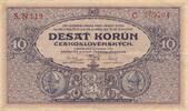 Tschechien, Czechoslovakia / Tschechoslowakei 10 Korun Banknote -