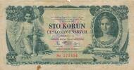 Tschechien, Czechoslovakia / Tschechoslowakei 100 Korun Banknote -