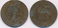 Frankreich Cinq Centimes Schmähmünze Napoleon III.mit preussischen Militärhut, Rs.Aufschrift Schlettstadt -