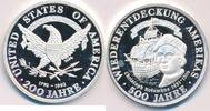 Moderne Medaille 500 Jahre Entdeckung Amerikas, in Hartplastikkapsel -