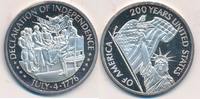 Moderne Medaille 200 Jahre USA, leichte Patina -