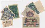 Deutschland Lot 4 versch.Banknoten aus der Zeit 1914-1923 v. 5 Mark bis 50 Tausend Mark -