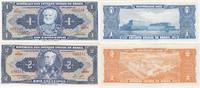 Brasilien 1 Cruzeiro und 2 Cruzeiros Geldschein Banknote 2 Stück Lot Brazil -