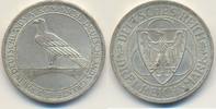 Weimarer Republik 3 Reichsmark Rheinlandräumung Mzz. A -