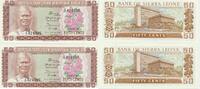 Sierra Leone FIFTY CENTS 2 Banknoten Bank of Sierra Leone -
