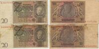 Deutschland Zwanzig Reichsmark 2 Reichsbanknoten -