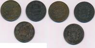 Luxemburg 3x 10 Centimes 3x Münzen Lot -