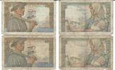 Frankreich 10 Francs Banknote Geldschein 2 Stück 10 Francs (Stark gebraucht IV) Lot -