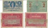 Ungarn 2 Korona Banknote Geldschein 1x2 Korona (1914, IV+), 1x2 Korona (Stark gebraucht V) Lot -