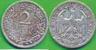 Deutschland Deutsches Reich 2 Reichsmark Münze Weimarer Republik Weimar -