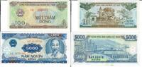 Vietnam 100, 5000 Dong Banknote Geldschein 1x100 Dong, 1x5000 Dong (beide unc- und 1991) LOT -