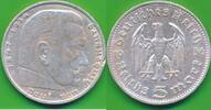 Deutschland Deutsches Reich Drittes Reich 5 Mark 1936E Hindenburg ohne H... 142.24 元 含税 ＋  83.67 元 运费