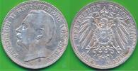 Deutschland Deutsches Reich 3 Mark Baden, Friedrich II. 1907-1918 -