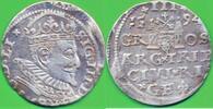Lettland Polen 1 Dreier Riga Dreigröscher Trojak Sigismund III., 1587-1632. -