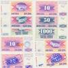 Bosnien Herzegowina 10 50 1000 10000 100000 Dinara 5 Banknoten, Lot -
