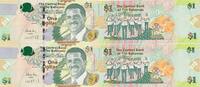 Bahamas $ 1 Dollar, 2 Scheine 2x folgende Nummern , 2 Scheine, Seriendruck -