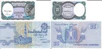 Ägypten 5 25 Piastres Banknote Geldscheine 5 25 Piastres (unc) 2 Scheine -