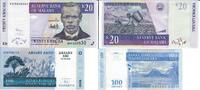Madagaskar 20 Kwacha 100 Ariary Banknote Geldscheine 20 Kwacha (2009) 100 Ariary (2004) unc 2 Scheine -