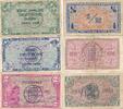 Deutschland BRD Bank Deutscher Länder 1/2, 1, 2 Deutsche Mark 3x Banknoten Lot, mit B Stempel für Berlin -