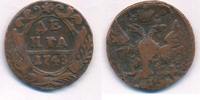Russland 1/2 Rubel Elisabeth I. 1741-1762, Denga -
