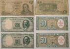 Chile 5, 2* 50 Pesos Banknote 3 Stück -