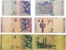 Malaya-Malaysia 1,2,5 Ringgit Banknoten 3 Stück Lot -