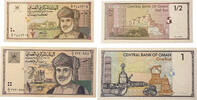 Oman 1/2,1 Rial Banknoten 2 Stück Lot, Central Bank of Oman -