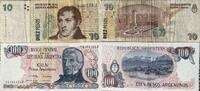 Argentinien 100, 10 Pesos Banknote -