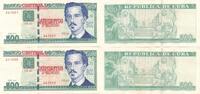 Kuba 2x 500 Pesos 2 folgende Serien Nummer -